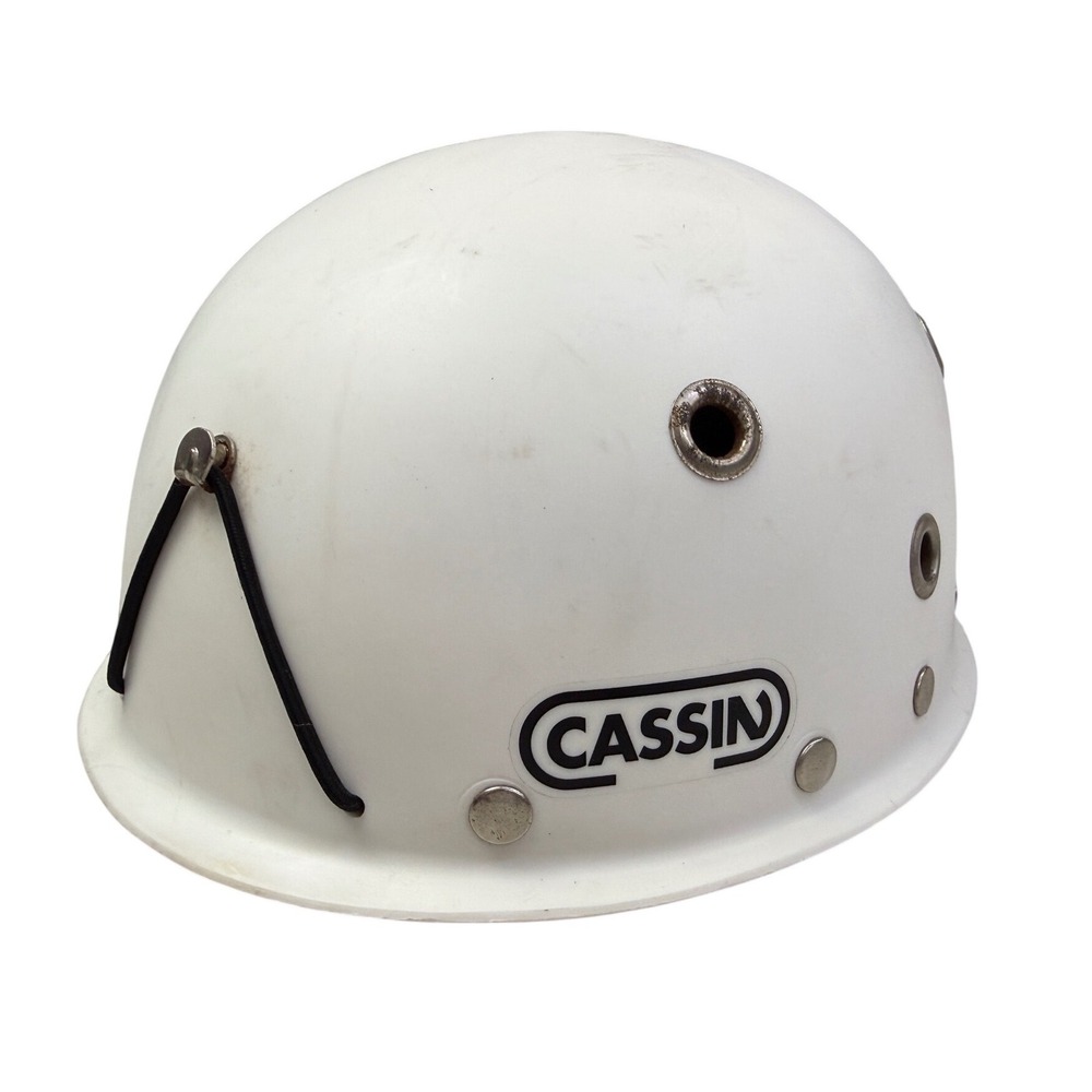 Cassin Vintage Climbing Helmet White Hardshell UIAA Mountaineering Size 2 Italy